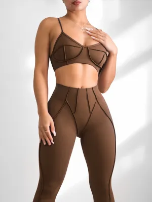 Seam Sculpt Sports Bra (Gingerbread)
