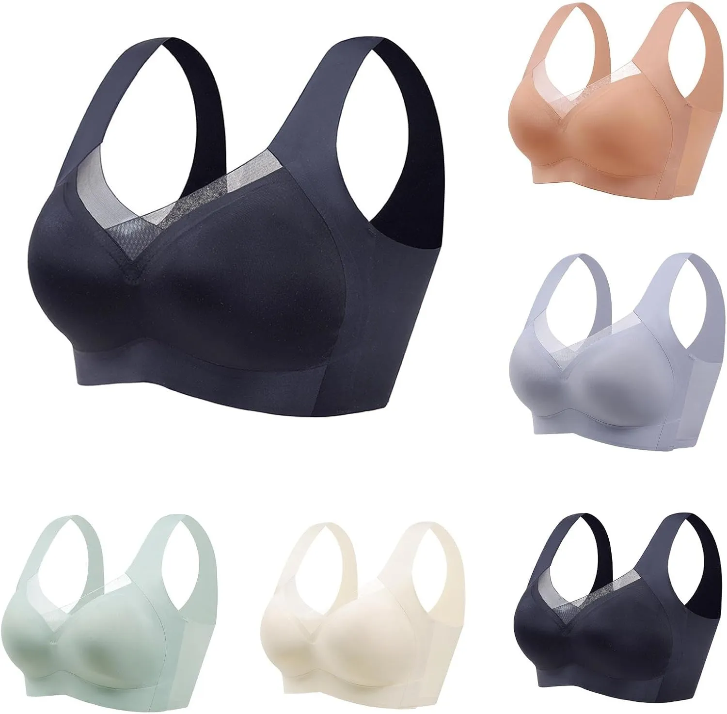 Seamless Bras Vest Women Plus Size Wirefree Support Sports Bra Everyday Bras No Underwire Comfortable Wireless Padded Bras