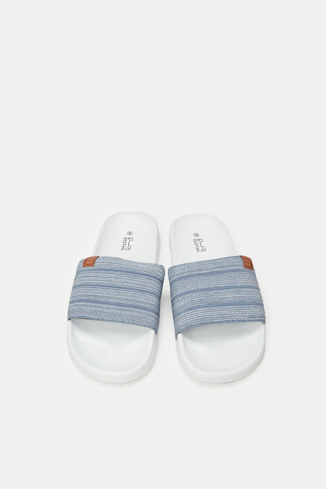 Senior Boys White Padded Slide