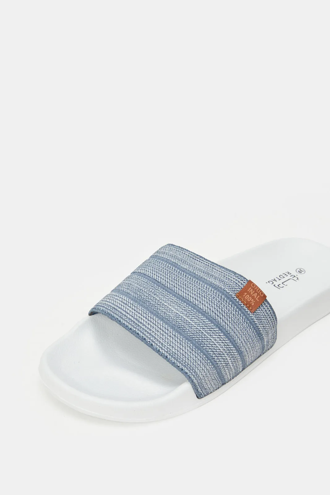 Senior Boys White Padded Slide