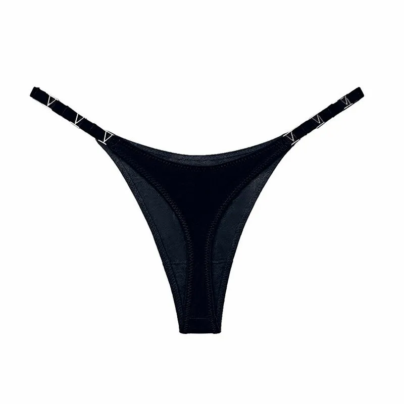 Sexy Metal Ice Silk T Shaped Panties Fitness Exercise Hip Lifting Low