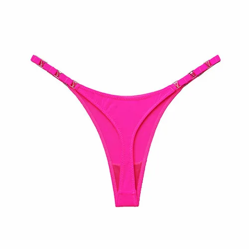 Sexy Metal Ice Silk T Shaped Panties Fitness Exercise Hip Lifting Low
