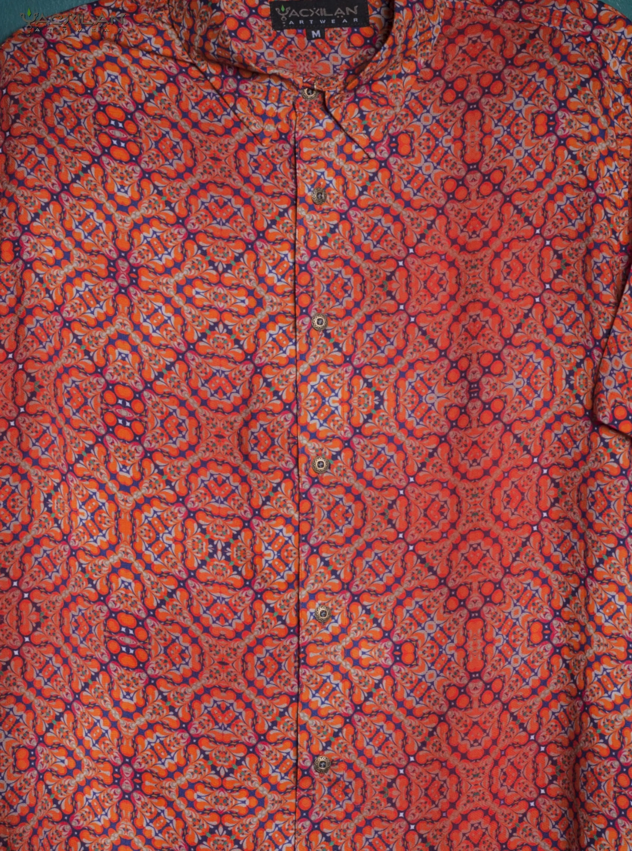 Shirt Men Half Sleeves / Viscose AOP - REDERDELIKS Small