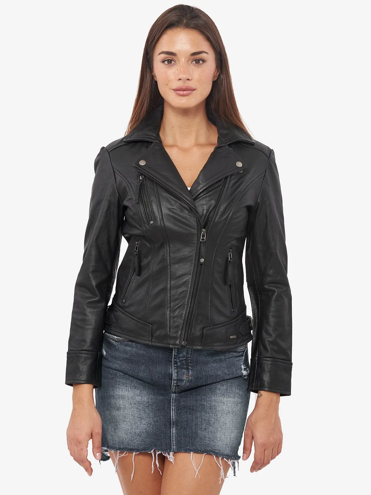 Short Body Leather Jacket for Women By TJS