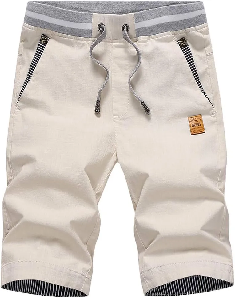 Shorts for Men,Men's Shorts Casual Classic Fit Drawstring Summer Beach Shorts with Elastic Waist and Pocket