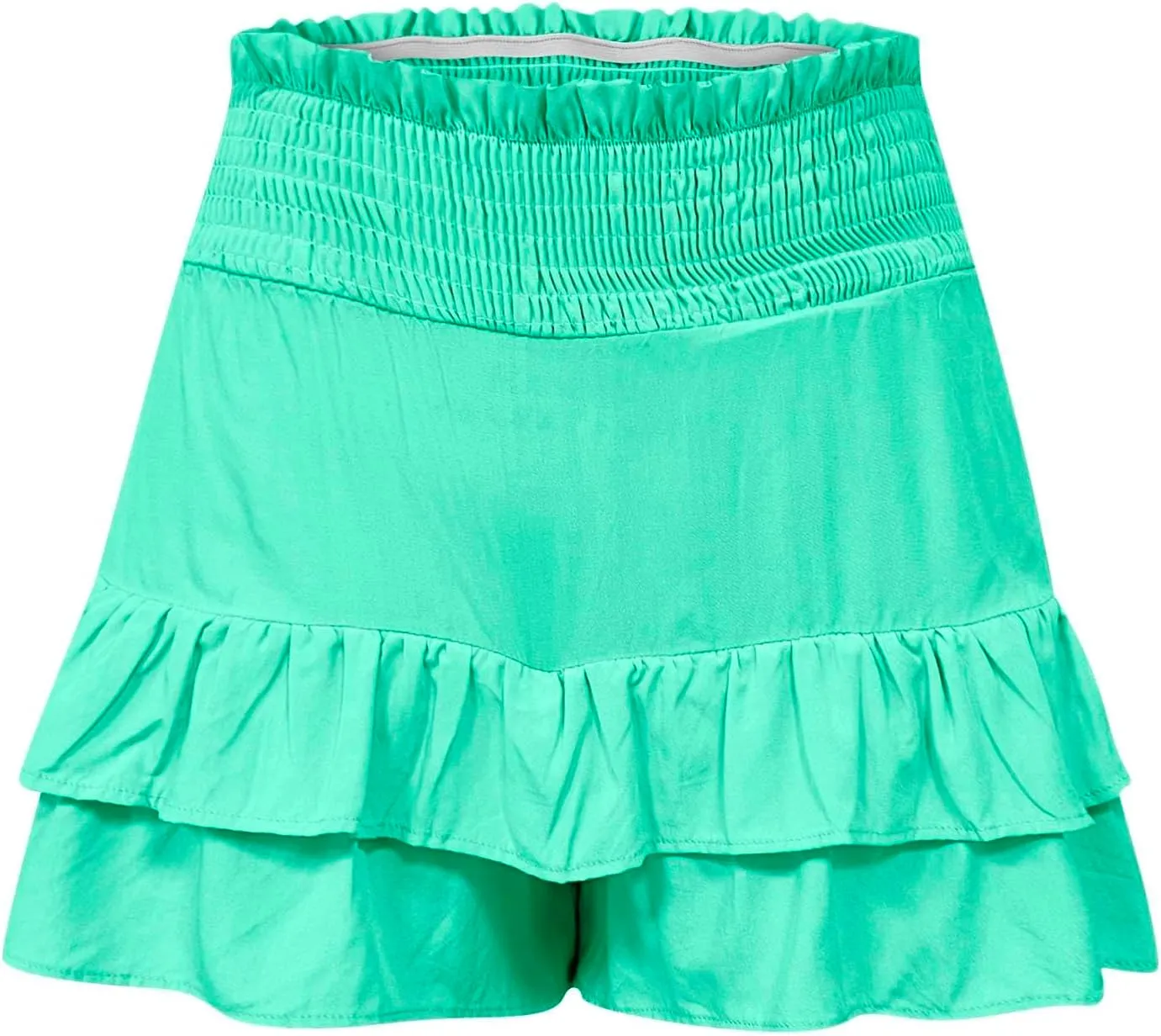 Shorts for Women, Bermuda Shorts for Women 2024 Summer High Waisted Ruffle Shorts Floral Pleated Hem Casual Pants