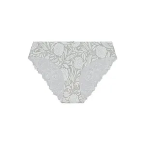 Signature Print Lace Bum Bikini Brief - Ice Rose