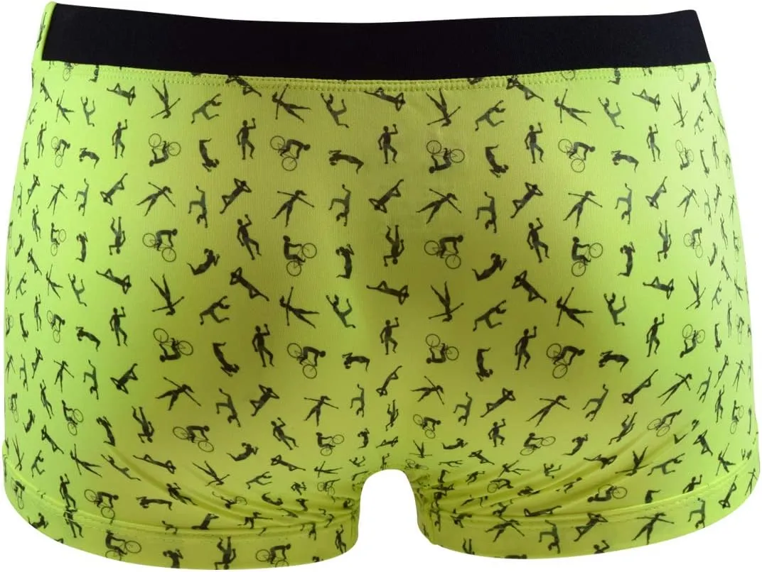 Signature SP Super Soft Breathable Boxer Brief Trunk, Men's Underwear :: Neon Little Dancers