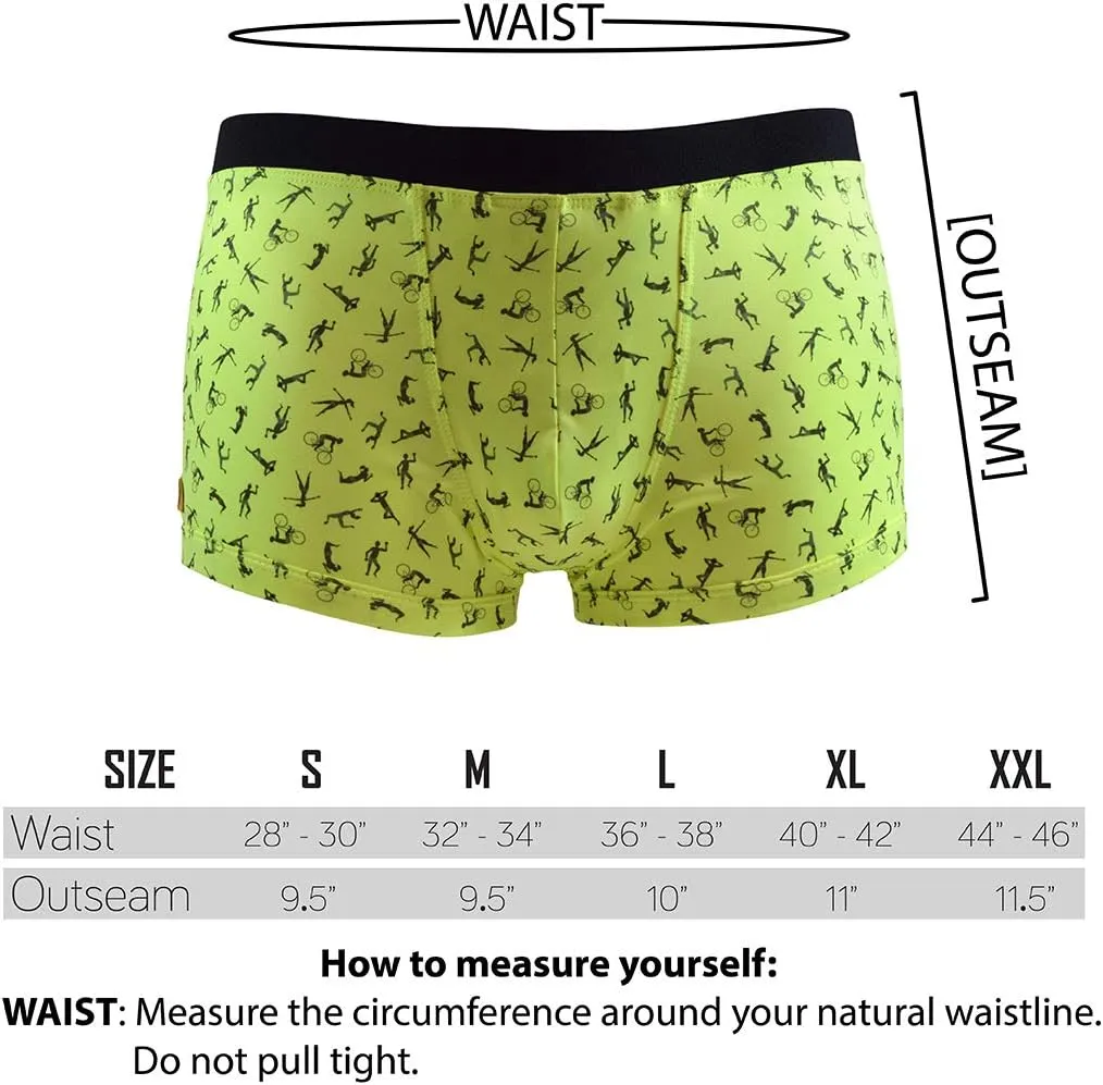 Signature SP Super Soft Breathable Boxer Brief Trunk, Men's Underwear :: Neon Little Dancers