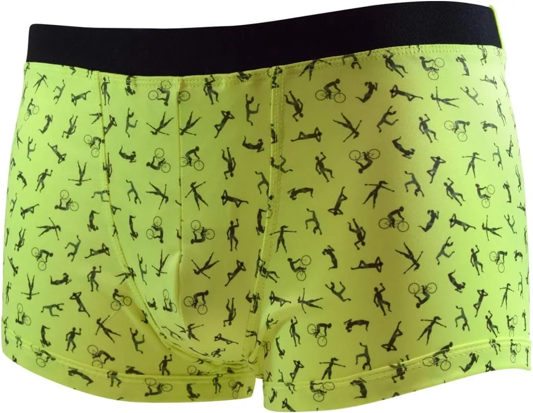 Signature SP Super Soft Breathable Boxer Brief Trunk, Men's Underwear :: Neon Little Dancers