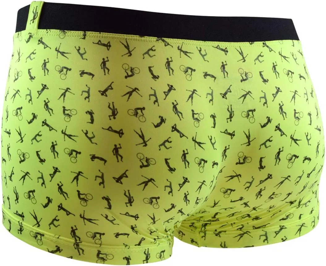 Signature SP Super Soft Breathable Boxer Brief Trunk, Men's Underwear :: Neon Little Dancers
