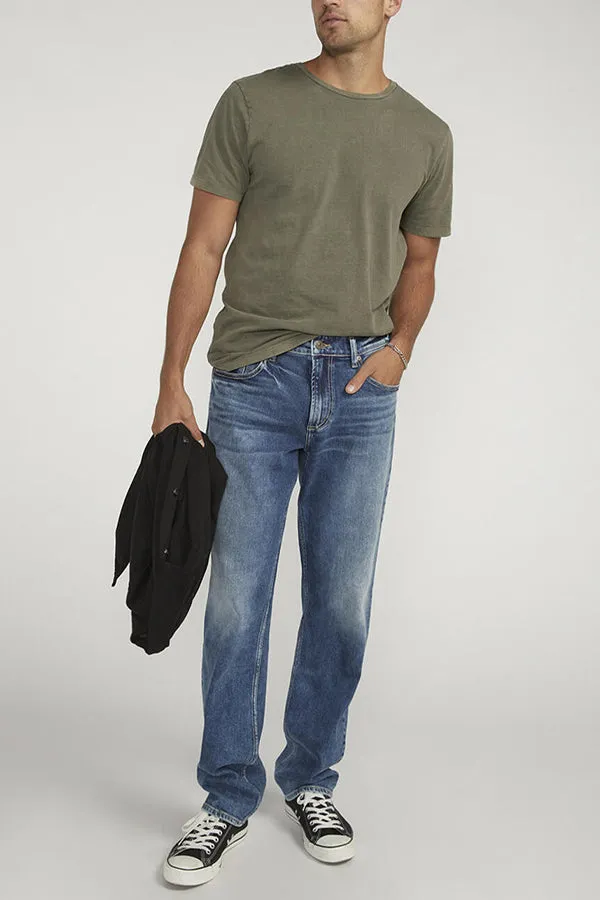 Silver 



Eddie Athletic Fit Tapered Leg Jeans
