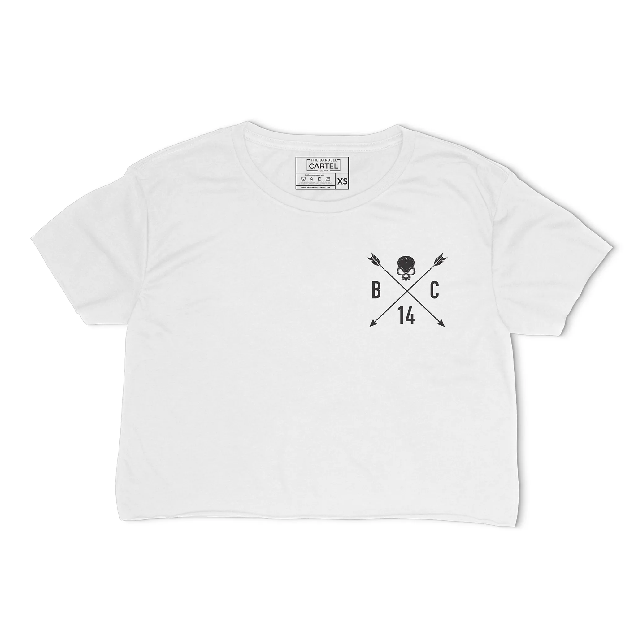 Skull & Arrow Crop T-Shirt - White