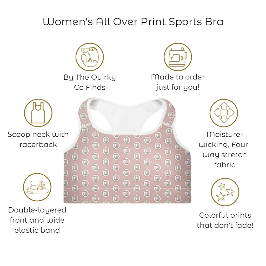 Skull Leopard Print Sports Bra