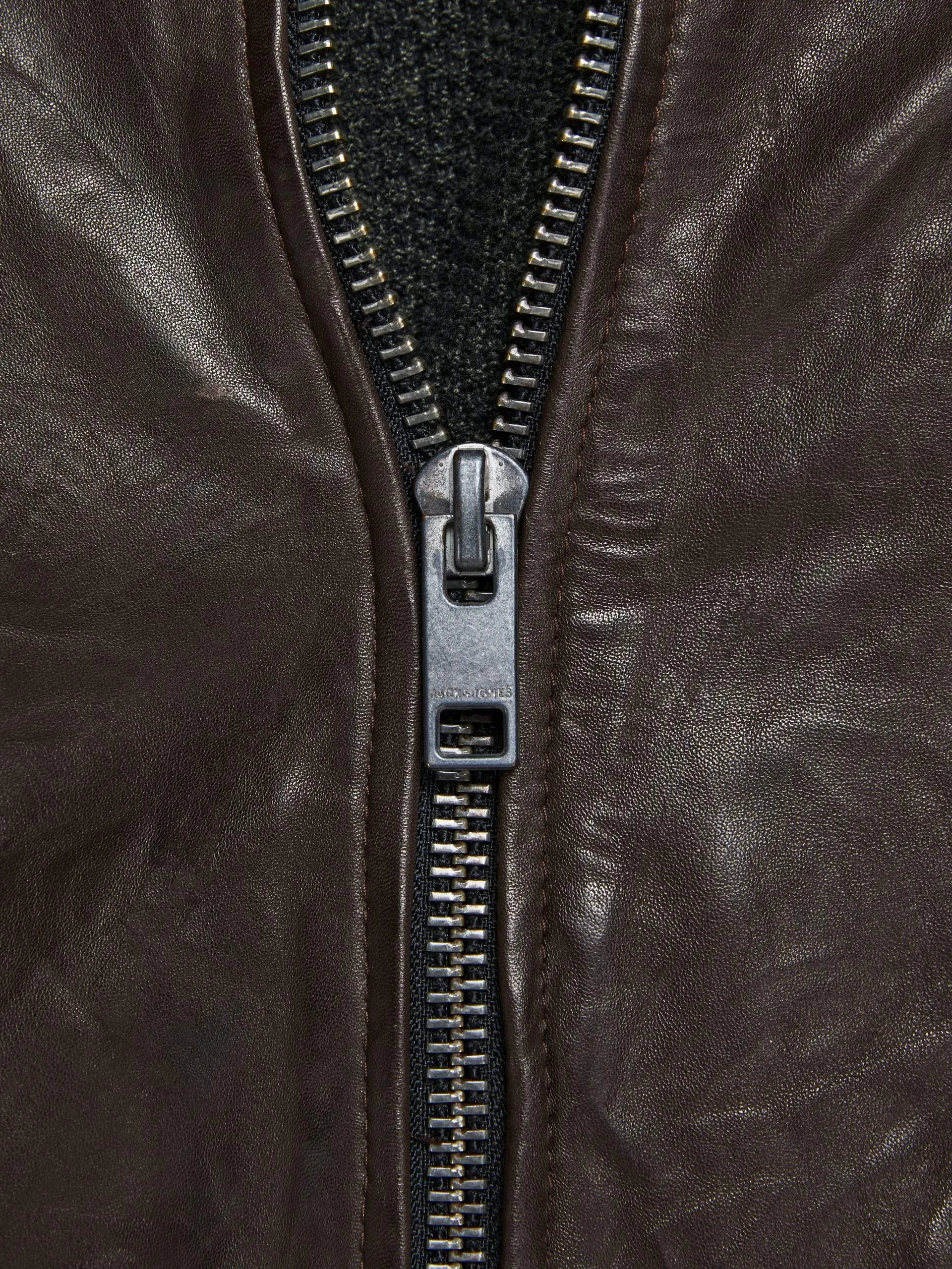 Slim Body Sheep Skin Decant Leather Jacket by TJS