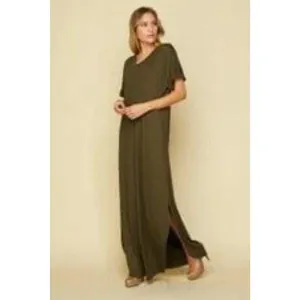 Solid color maxi dress