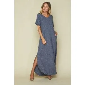 Solid color maxi dress
