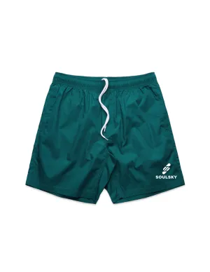 SOULSKY Men's Beach Shorts (Deep Green)