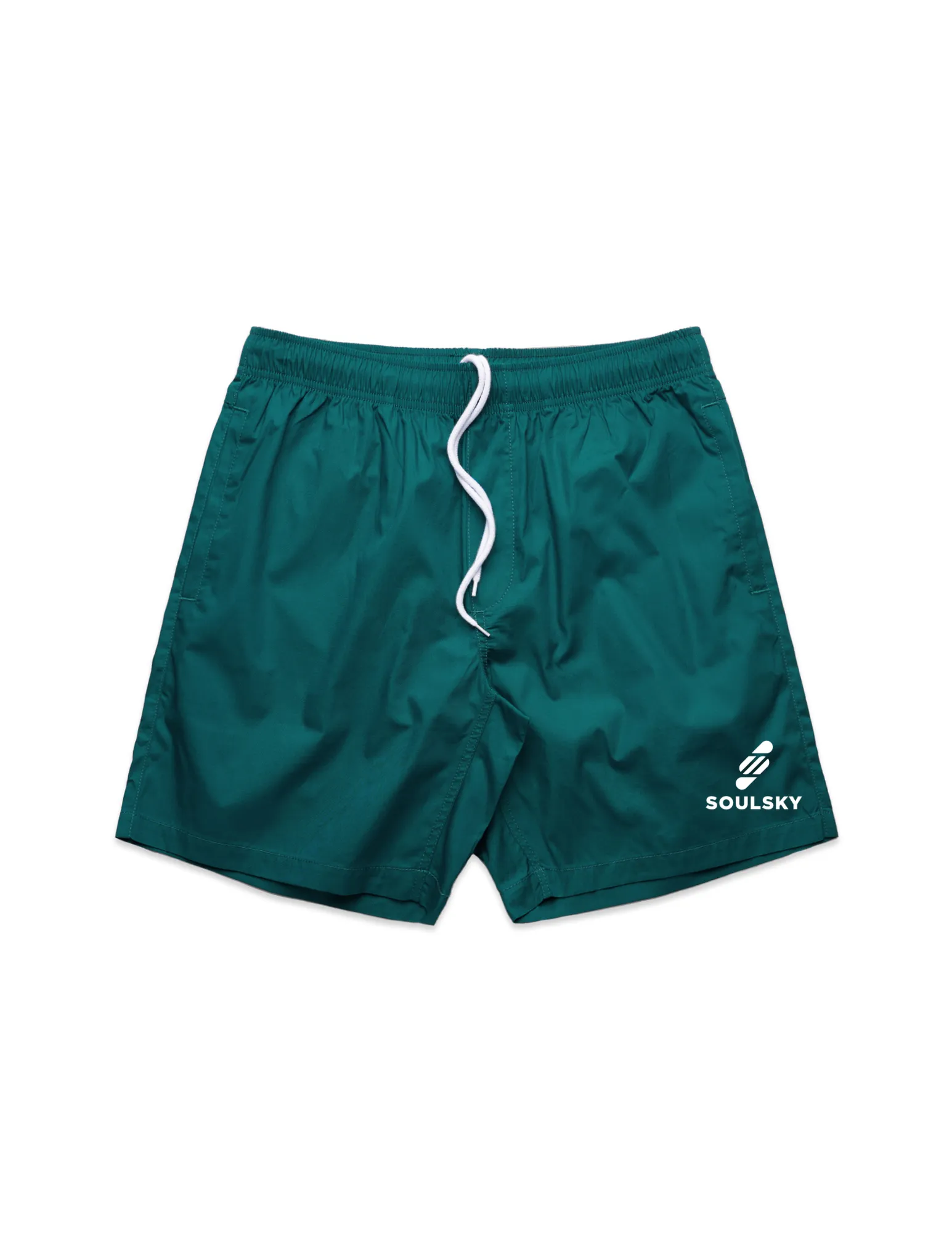 SOULSKY Men's Beach Shorts (Deep Green)