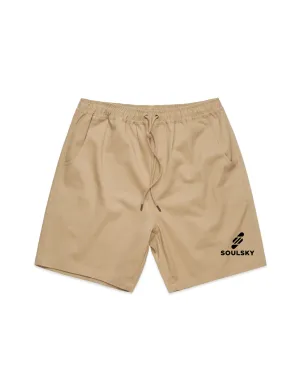 SOULSKY Men's Casual Shorts (Khaki)