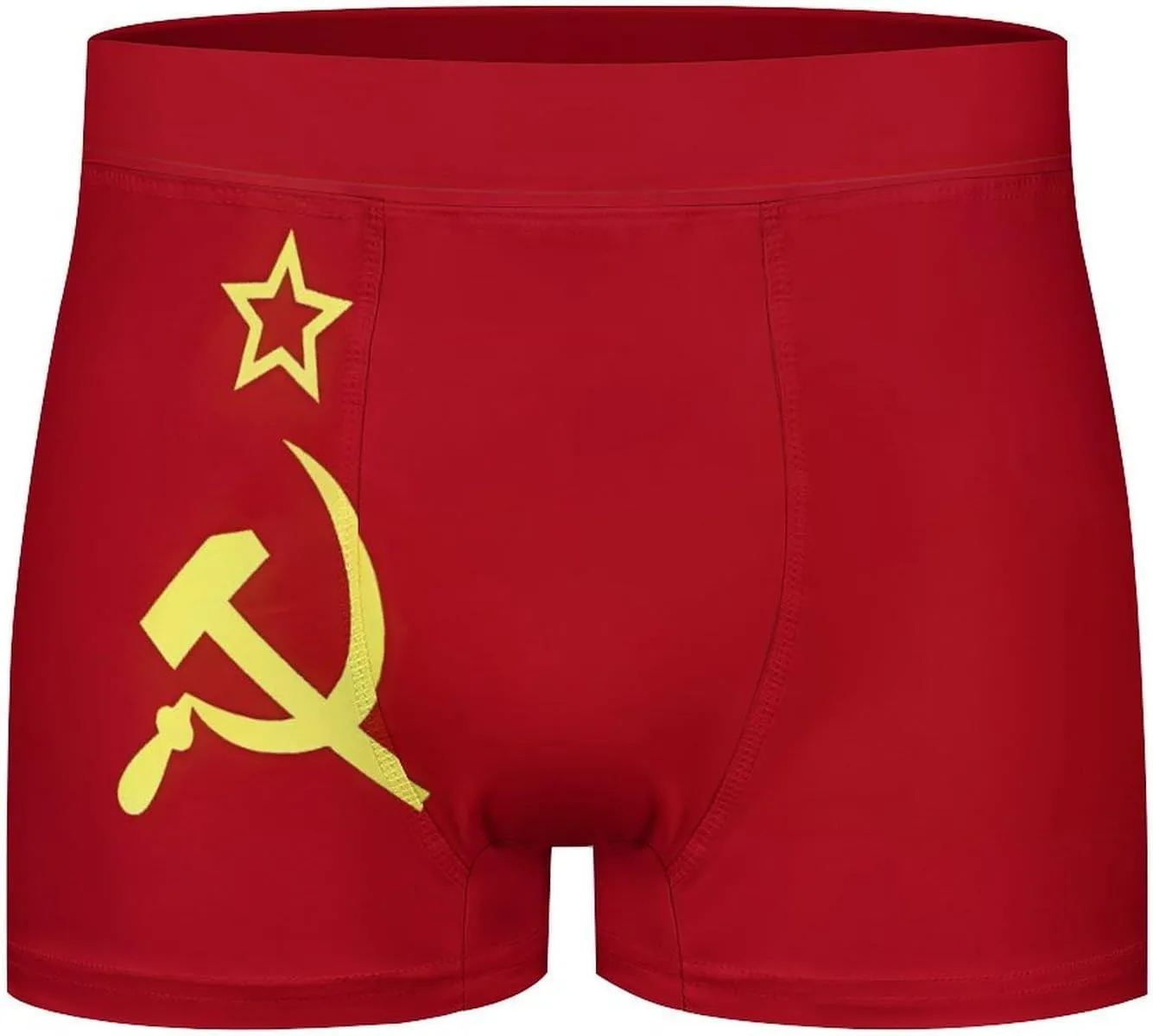 Soviet Union Flag Men's Boxer Briefs Stretch Waistband Breathable Underwear