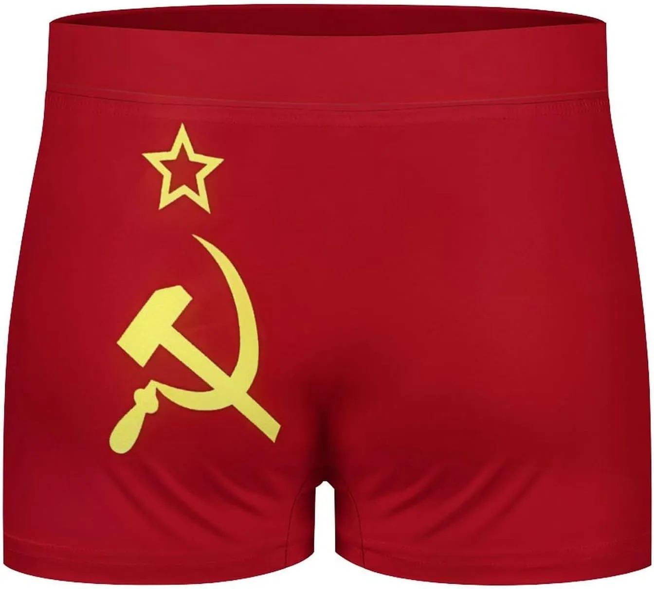 Soviet Union Flag Men's Boxer Briefs Stretch Waistband Breathable Underwear