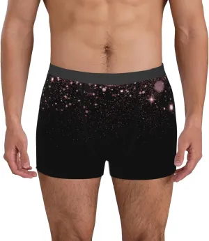Sparkling Night Sky Print Boxer Briefs For Men Breathable Underwear-