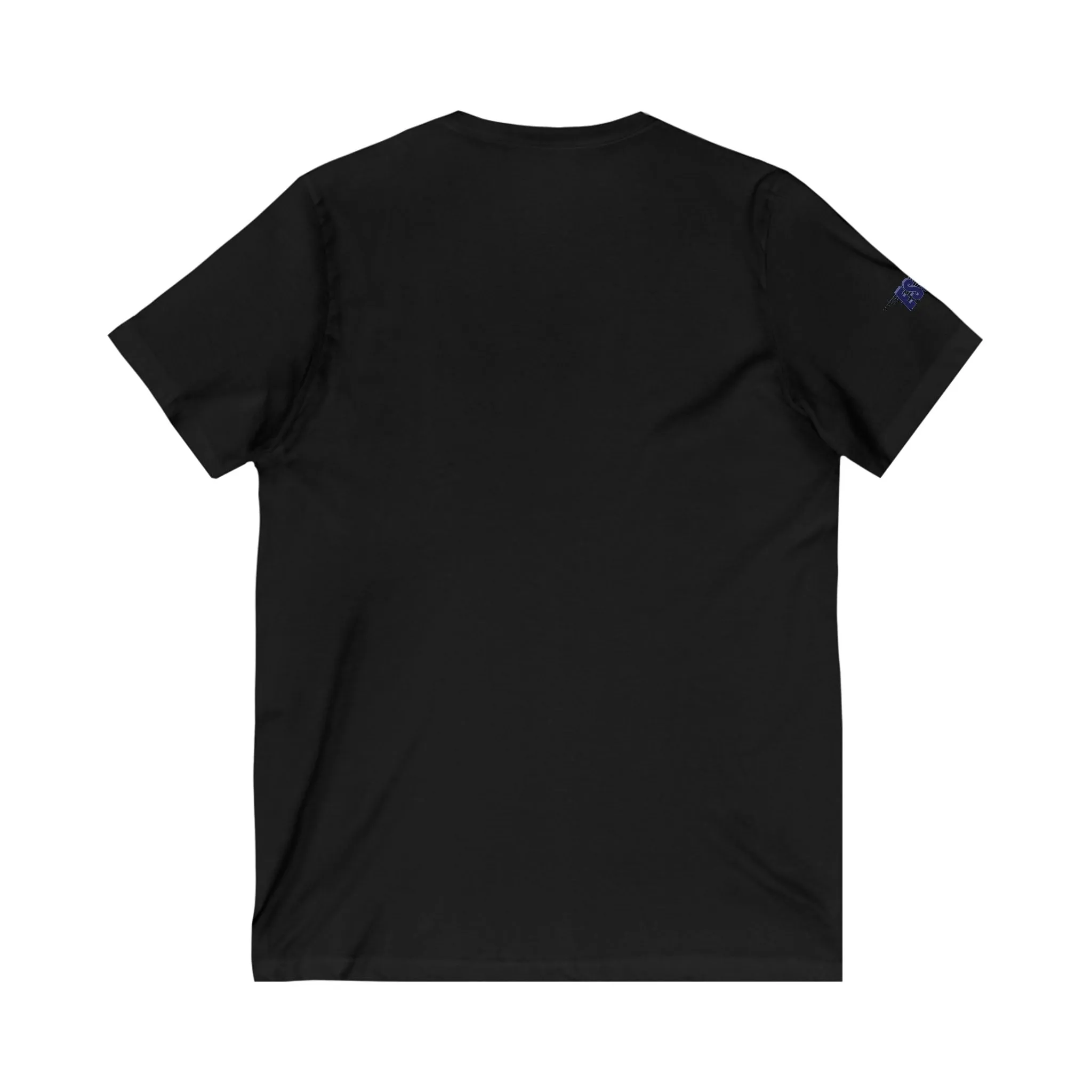 StM 1492 (Navy logo)- Unisex Jersey Short Sleeve V-Neck Tee