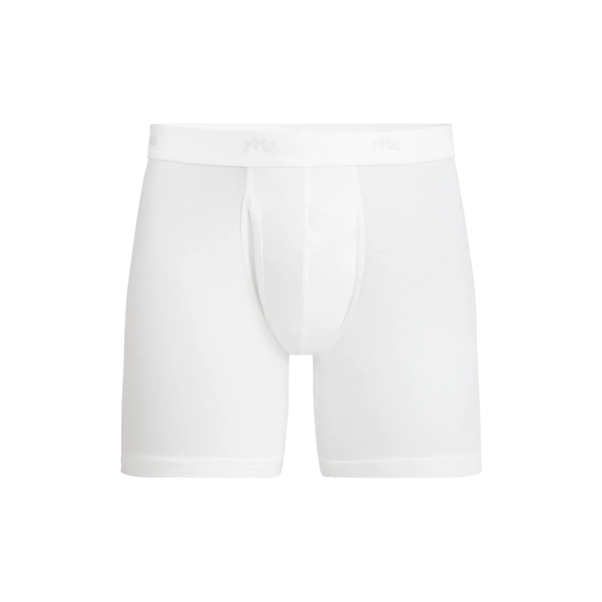 Stretch Cotton Boxer Brief w/ Fly | White