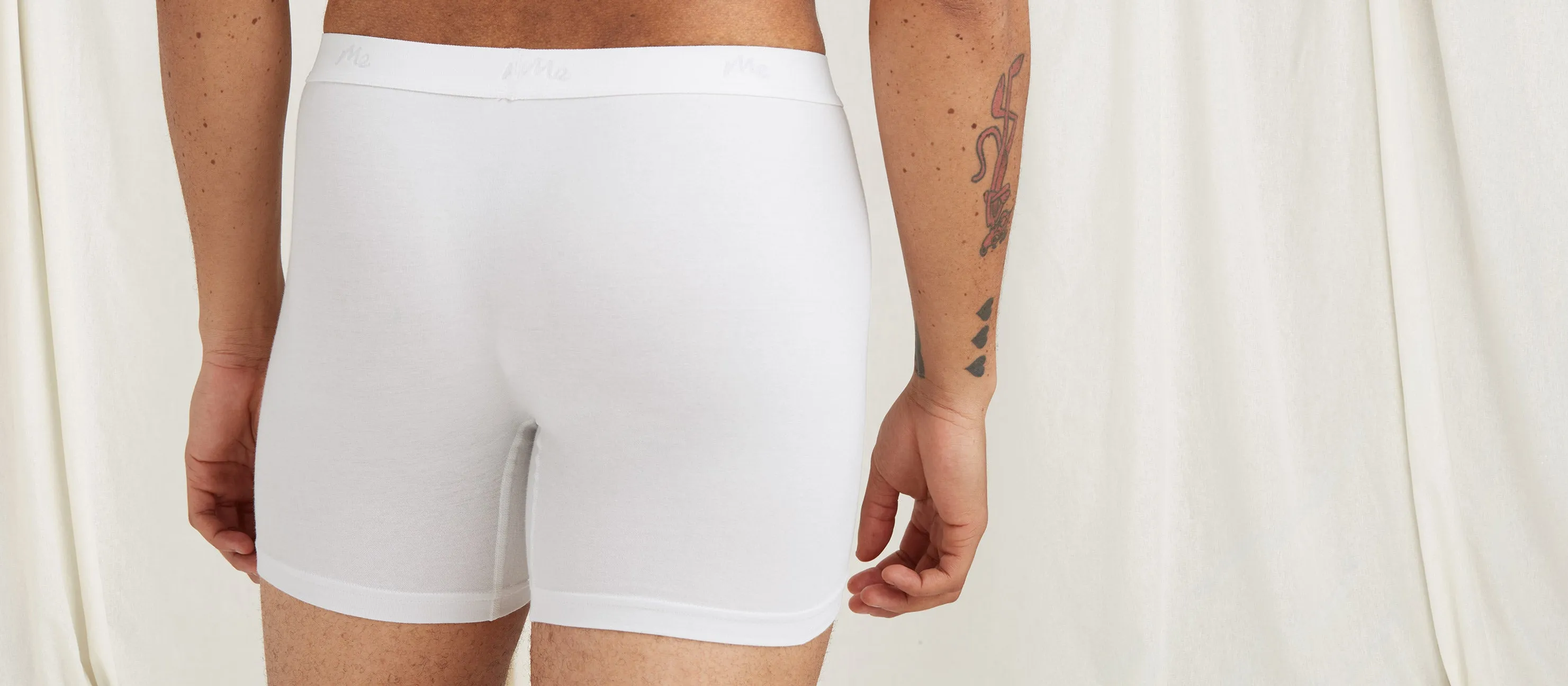 Stretch Cotton Boxer Brief w/ Fly | White