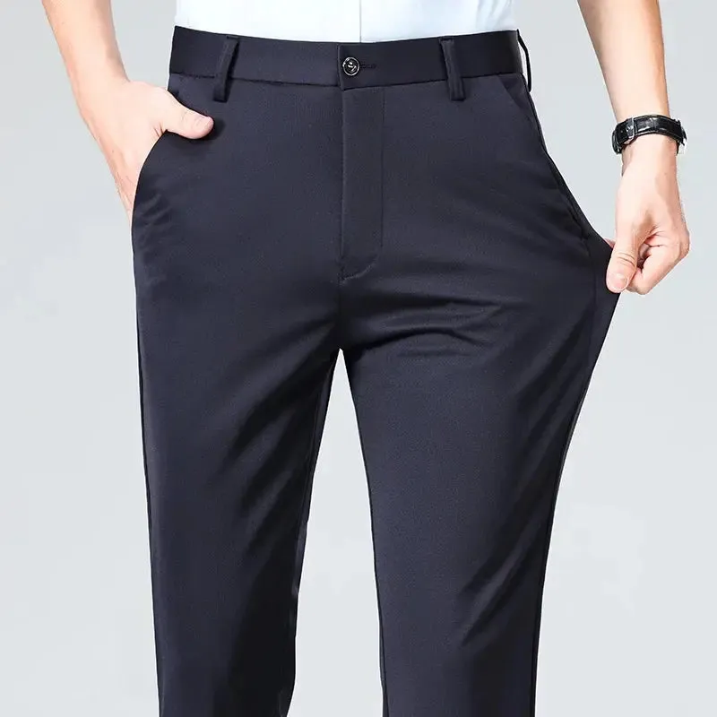 Summer Autumn Thin Trousers Men Formal Dress Suit Pants Work
