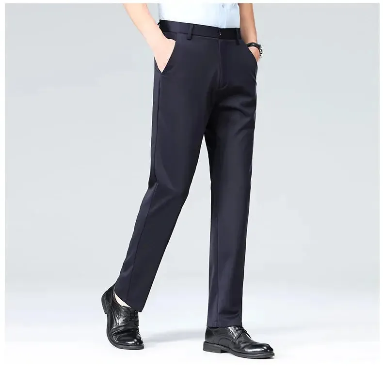 Summer Autumn Thin Trousers Men Formal Dress Suit Pants Work