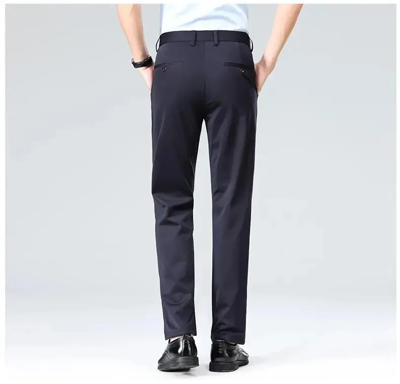 Summer Autumn Thin Trousers Men Formal Dress Suit Pants Work