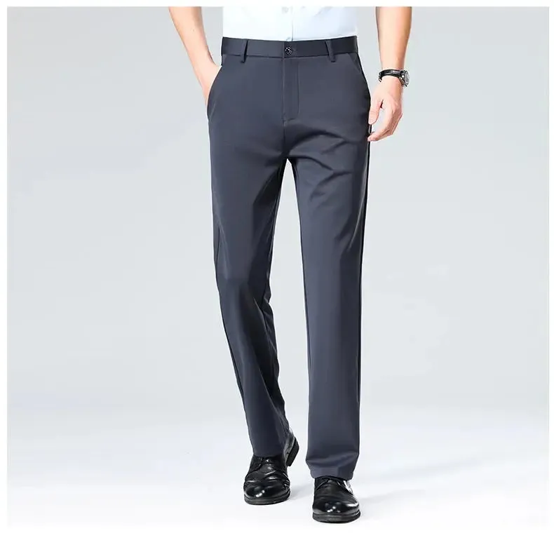 Summer Autumn Thin Trousers Men Formal Dress Suit Pants Work