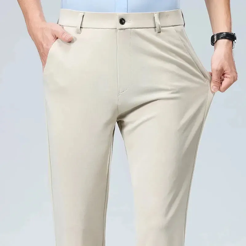 Summer Autumn Thin Trousers Men Formal Dress Suit Pants Work