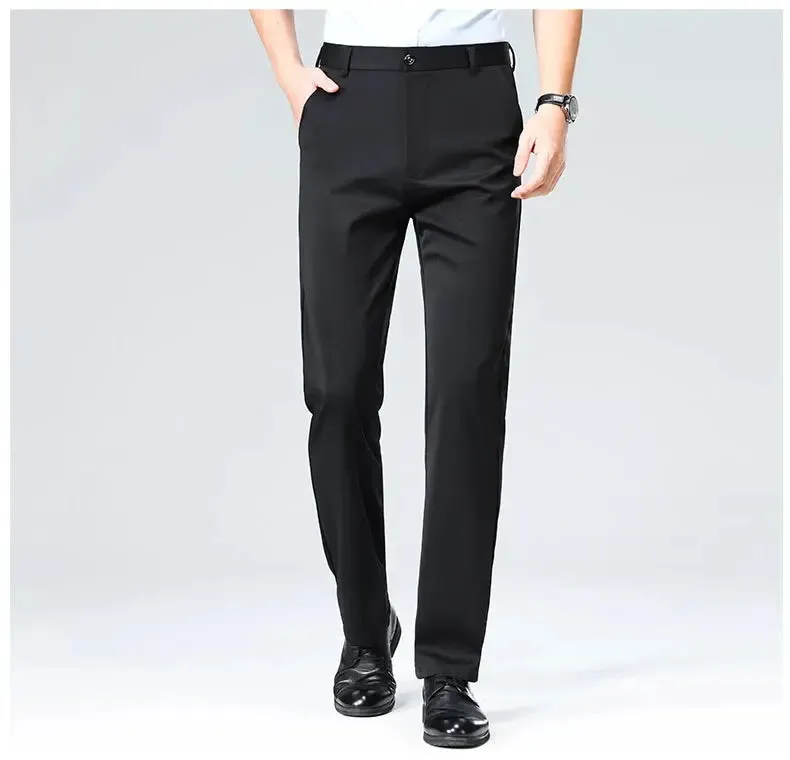Summer Autumn Thin Trousers Men Formal Dress Suit Pants Work