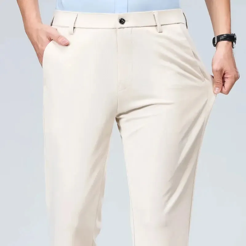 Summer Autumn Thin Trousers Men Formal Dress Suit Pants Work