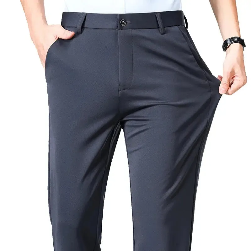 Summer Autumn Thin Trousers Men Formal Dress Suit Pants Work