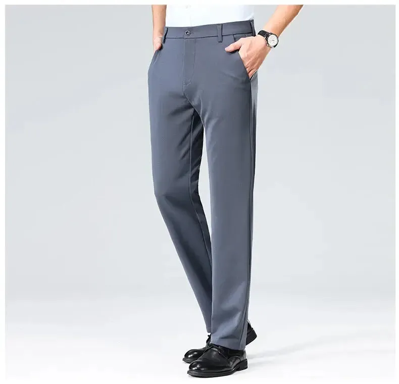 Summer Autumn Thin Trousers Men Formal Dress Suit Pants Work