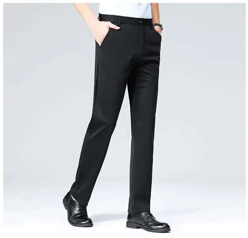 Summer Autumn Thin Trousers Men Formal Dress Suit Pants Work