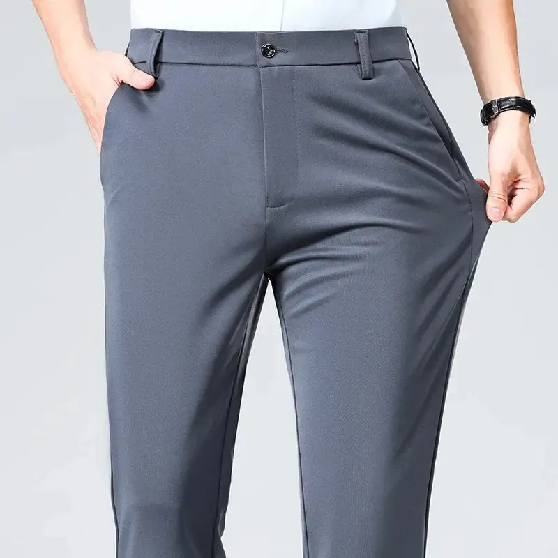 Summer Autumn Thin Trousers Men Formal Dress Suit Pants Work