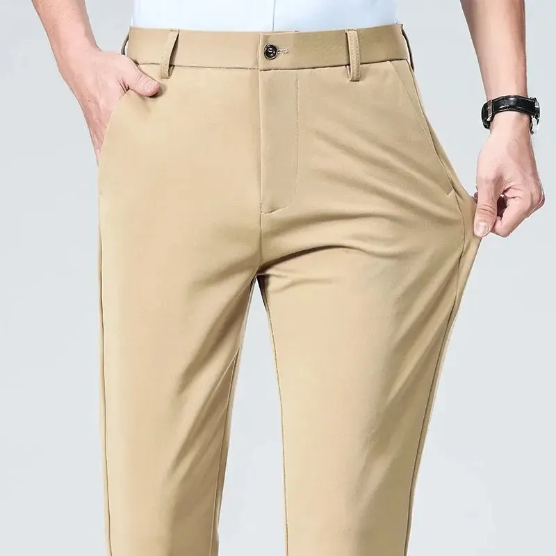 Summer Autumn Thin Trousers Men Formal Dress Suit Pants Work