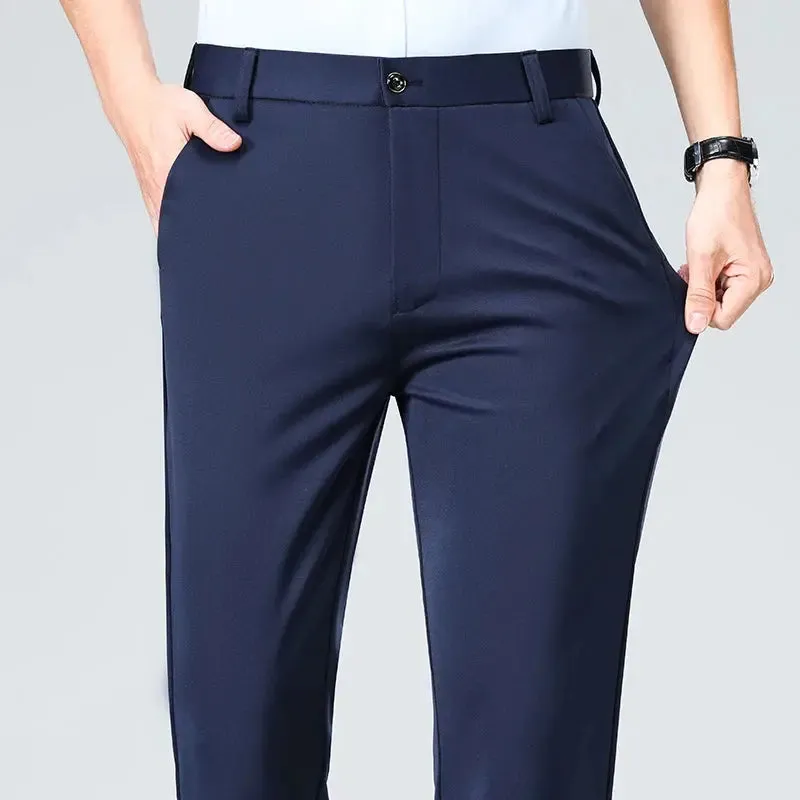 Summer Autumn Thin Trousers Men Formal Dress Suit Pants Work