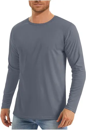 Sun Shirts for Men Casual UPF 50  Fishing Shirt Outdoor Quick Dry SPF UV Rash Guard Long Sleeve Swim Shirts Loose Fit