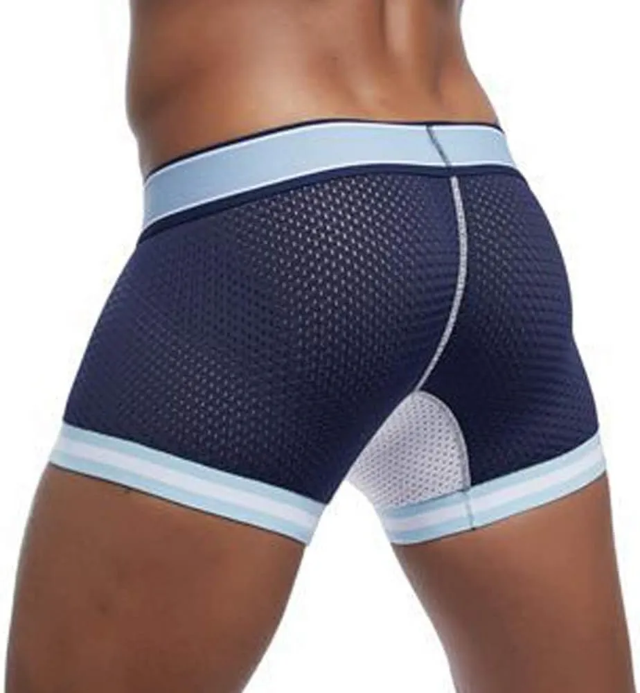 Support Pouch Men's Boxer Briefs Pack, Anti-Chafing, Moisture-Wicking Underwear, Odor Control Mesh Open Fly Panties