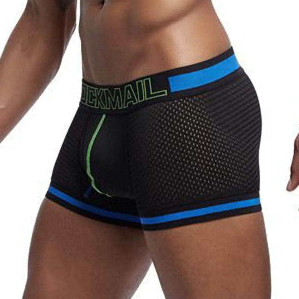 Support Pouch Men's Boxer Briefs Pack, Anti-Chafing, Moisture-Wicking Underwear, Odor Control Mesh Open Fly Panties