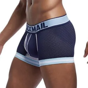 Support Pouch Men's Boxer Briefs Pack, Anti-Chafing, Moisture-Wicking Underwear, Odor Control Mesh Open Fly Panties