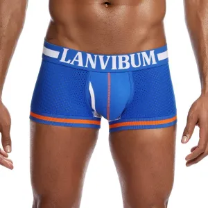 Support Pouch Men's Boxer Briefs Pack, Anti-Chafing, Moisture-Wicking Underwear, Odor Control Mesh Open Fly Panties