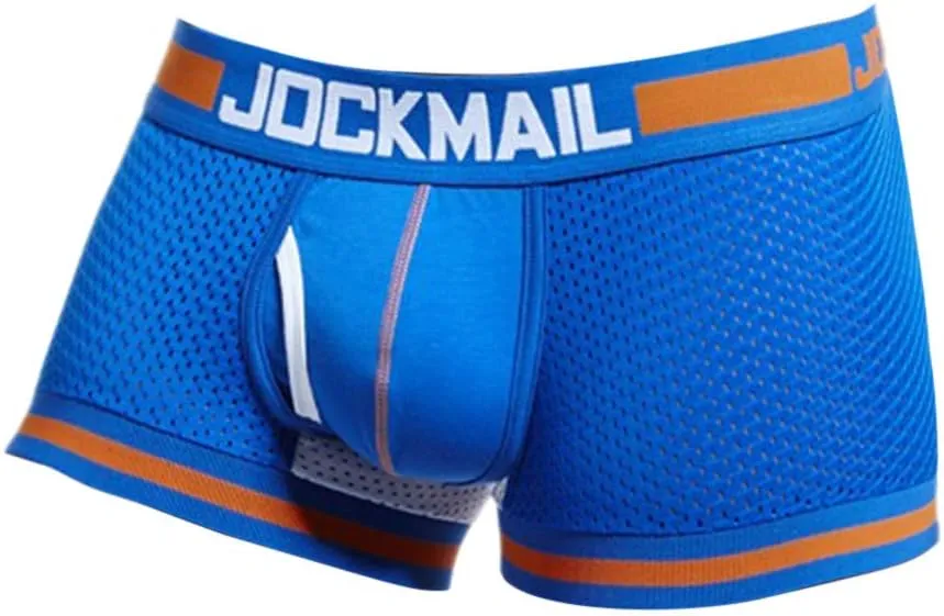 Support Pouch Men's Boxer Briefs Pack, Anti-Chafing, Moisture-Wicking Underwear, Odor Control Mesh Open Fly Panties