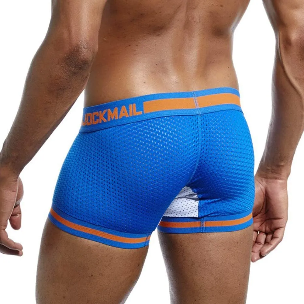 Support Pouch Men's Boxer Briefs Pack, Anti-Chafing, Moisture-Wicking Underwear, Odor Control Mesh Open Fly Panties